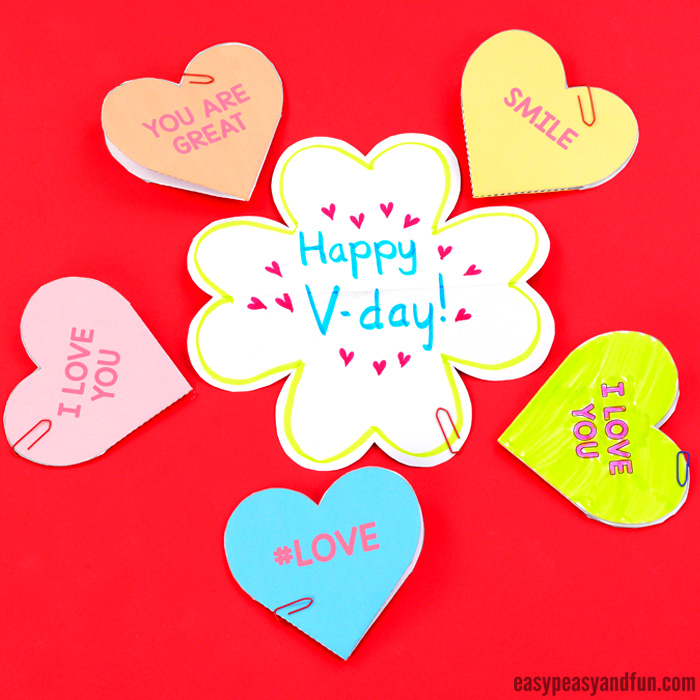 Easy Peasy and Fun's Conversation Hearts Cards
