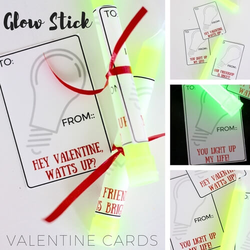 Little Bins for Little Hands' Glow Stick Valentine’s