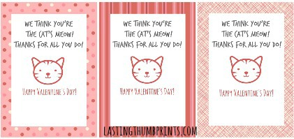 Lasting Thumbprints' Gratitude Valentines