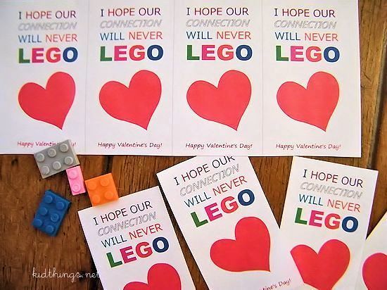 Our Kid Things' LEGO Valentine’s Day Cards