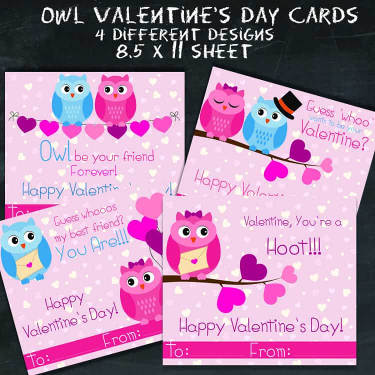 Happy Mothering's Owl Valentines