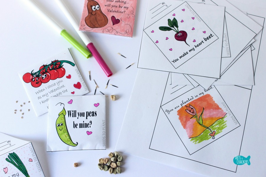 Arts and Crackers' Seed Packet Valentines