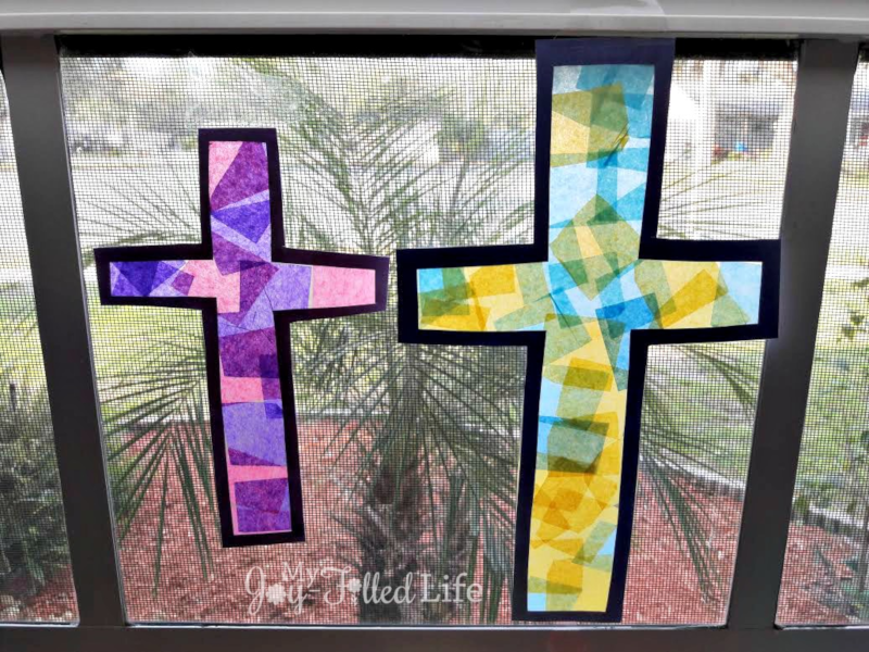 My Joyfilled LifeEaster Cross Suncatcher Craft