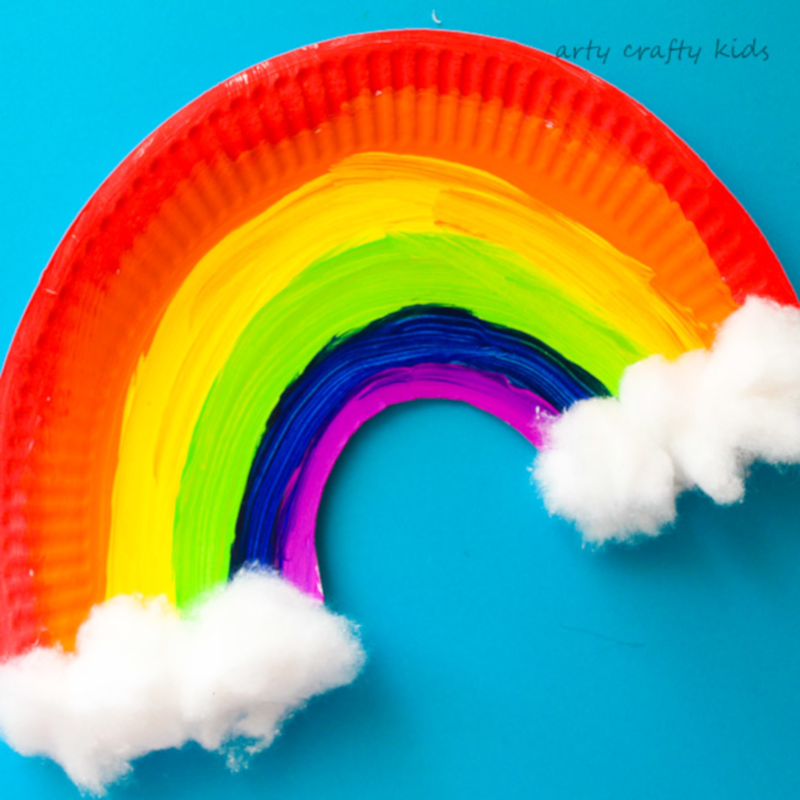 Arty Crafty Kids' Easy Paper Plate Rainbow