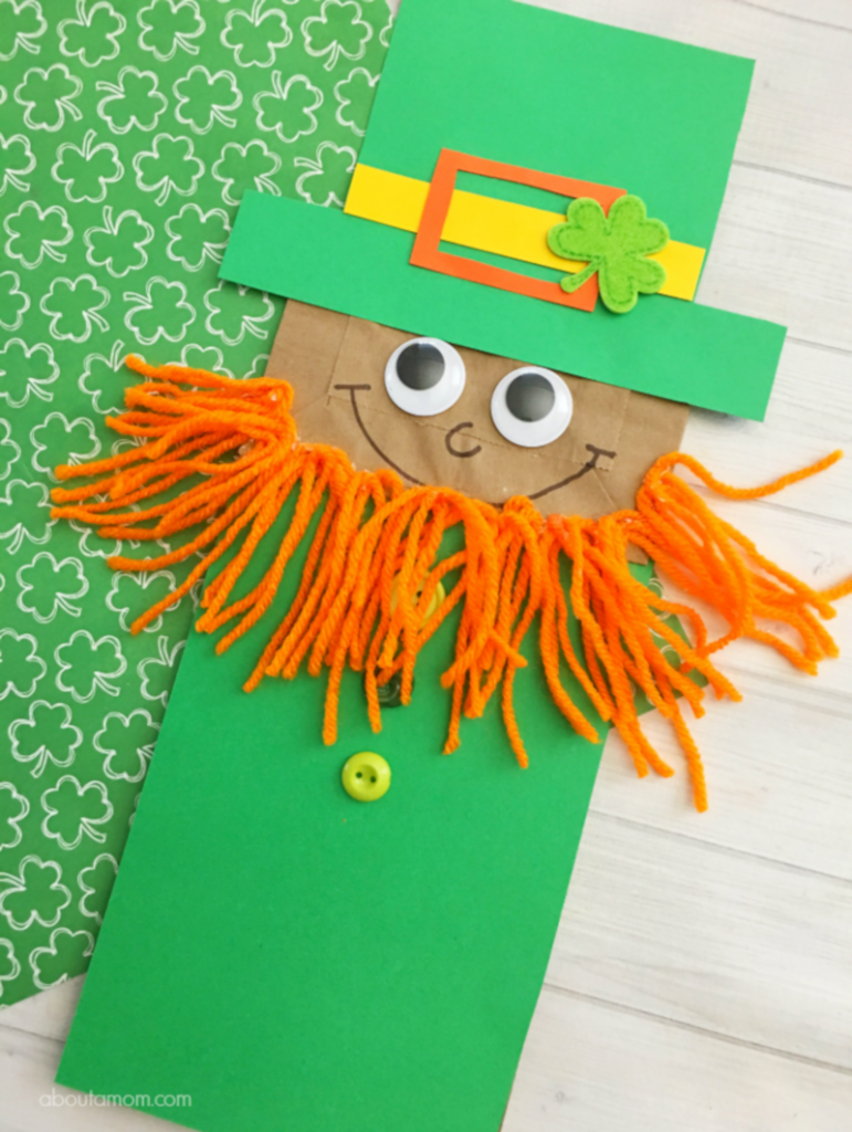 About a Mom's Leprechaun Paper Bag Puppet