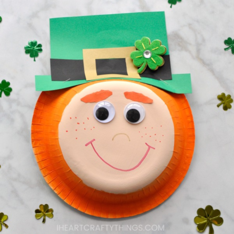 I Heart Crafty Things' Paper Bowl Leprechaun