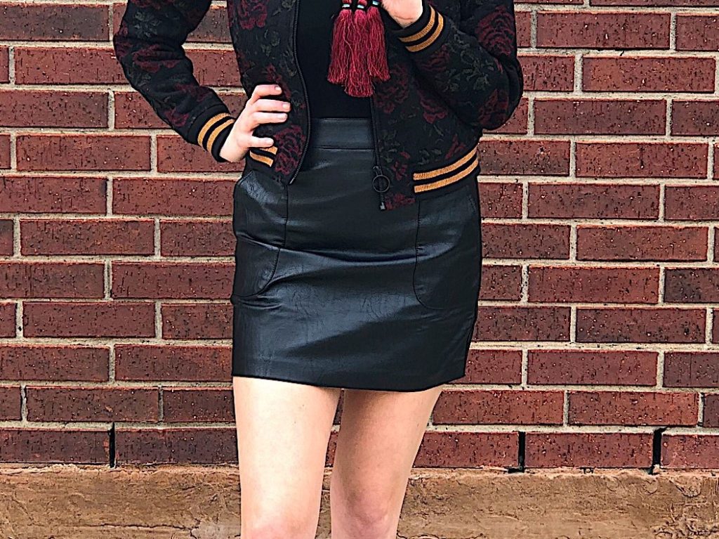Faux Leather Mini Skirt from Wander Market