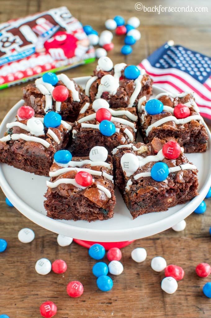 Patriotic Marshmallow Crunch Brownies