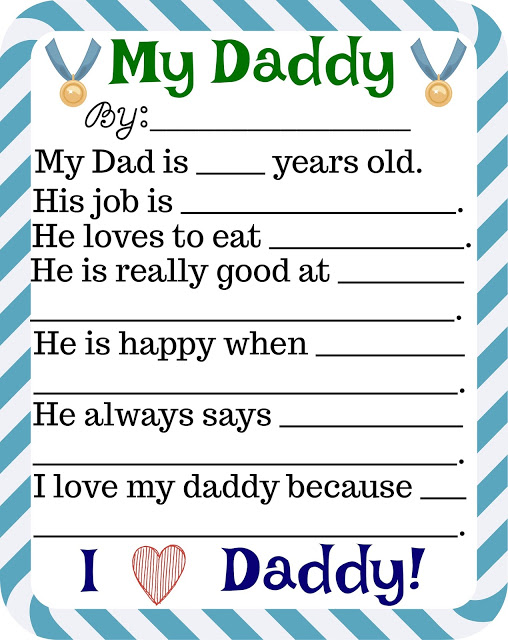 Printable Father’s Day Story by Building Our Story