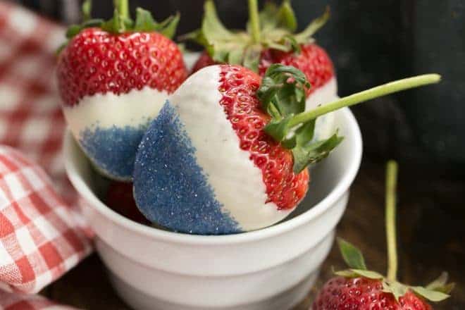 Red White and Blue Strawberries