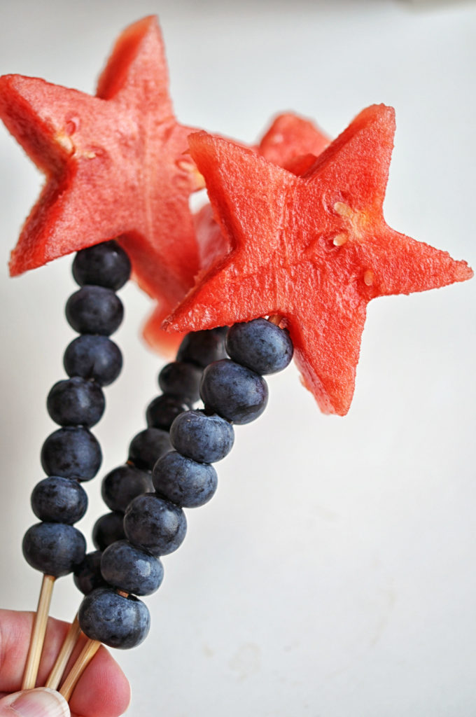 Watermelon and Blueberry Sparklers