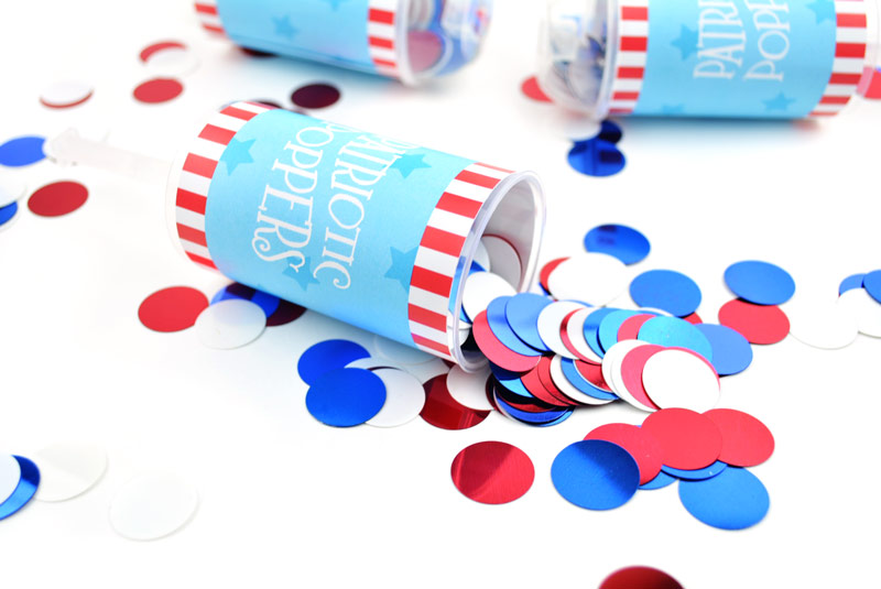 Fourth of July Party Poppers