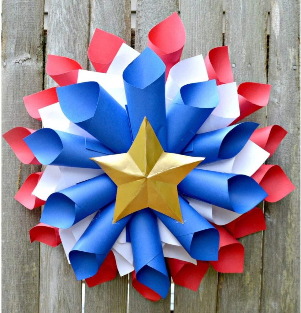 Patriotic Paper Wreath