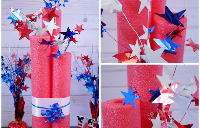 Pool Noodle Firework Decoration