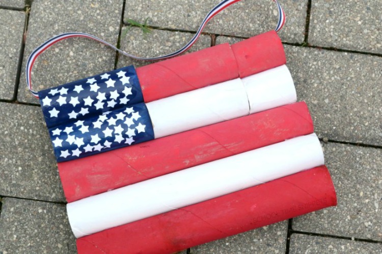 Paper Tube American Flag